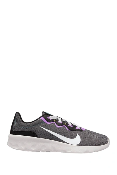 Nike Explore Strada Sneaker In 003 Black/white/violet/yellow