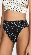 STELLA MCCARTNEY DRAPED HIGH WAIST BIKINI BOTTOMS