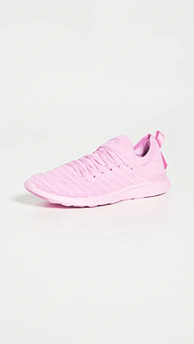 Apl Athletic Propulsion Labs Limited Edition Breast Cancer Awareness Month Techloom Wave Trainers In Soft Pink