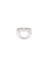 TOM WOOD 'Oval Open' cutout silver signet ring – Size 58