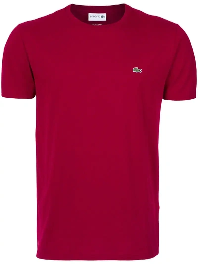 Lacoste Embroidered Logo T-shirt In Red