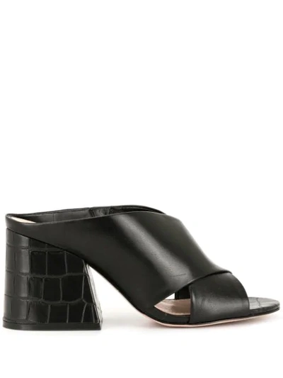 Schutz Summer Mestico Mules In Black