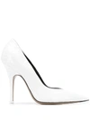 ATTICO CROCODILE EFFECT POINTED PUMPS