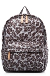 Mz Wallace Metro Leather-trimmed Leopard-print Quilted Ripstop Backpack In Magnet Leopard