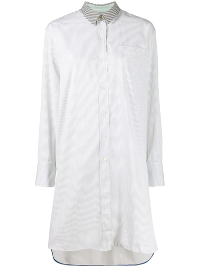 Paul Smith Striped Overshirt In White