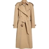 BURBERRY BURBERRY WOMEN'S BEIGE COTTON TRENCH COAT,4073380 8