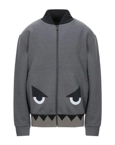 Fendi Sweatshirt In Grey