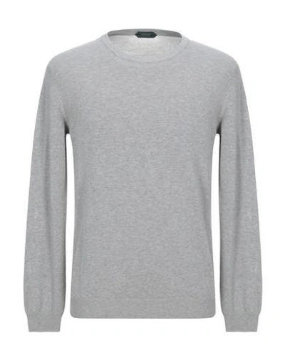 Zanone Sweaters In Light Grey