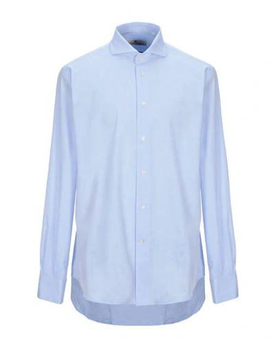 Pierre Balmain Solid Color Shirt In Sky Blue