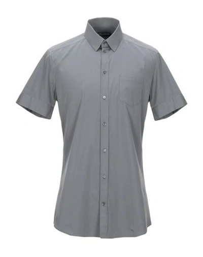 Dolce & Gabbana Solid Color Shirt In Grey