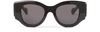 Balenciaga Paris Round Sunglasses In Black