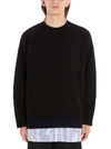 JUUNJ JUUN.J PINSTRIPE TRIM SWEATSHIRT