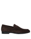 Tod's Suede Gomma Leggero Loafers In Dark Brown