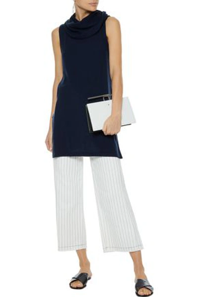 Alice And Olivia Alice + Olivia Woman Sharron Wool And Cashmere-blend Top Navy