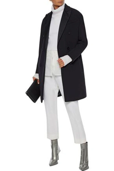 Lanvin Double-breasted Wool-blend Twill Coat In Black