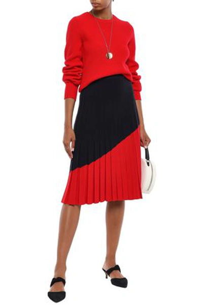 Tory Burch Knitted Jumper In Red