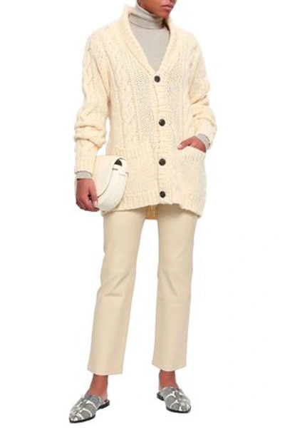 American Vintage Woman Cable-knit Cardigan Ivory