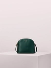 Kate Spade Sylvia Medium Dome Crossbody In Deep Evergreen Metallic