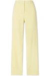 DION LEE Button-embellished stretch-cady pants