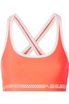 ADAM SELMAN SPORT NEON PRINTED STRETCH SPORTS BRA