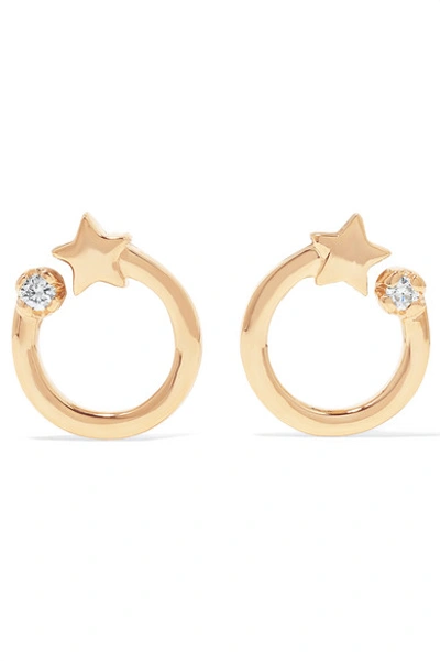 Andrea Fohrman Shooting Star 14-karat Gold Diamond Earrings