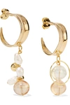 MOUNSER CIRRUS GOLD-PLATED, PEARL AND GLASS EARRINGS