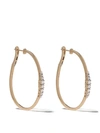 AS29 18kt yellow gold diamond Icicle hoop earrings