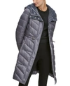 ANDREW MARC DRAWSTRING HOODED PUFFER COAT