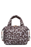 Mz Wallace Small Sutton Bag In Magnet Leopard