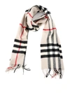 BURBERRY CHECK CASHMERE FRINGED SCARF,4be8243a-c2db-13c7-763a-381e929d8b5f