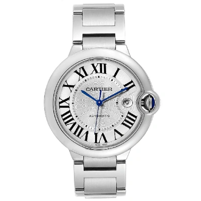 Cartier Ballon Bleu 42 Silver Dial Automatic Steel Mens Watch W69012z4 In Not Applicable