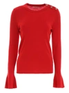 TORY BURCH CRYSTAL BUTTON PULLOVER,11096385