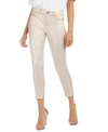 JEN7 BY 7 FOR ALL MANKIND JEN7 BY 7 FOR ALL MANKIND METALLIC COATED HIGH RISE ANKLE SKINNY JEANS