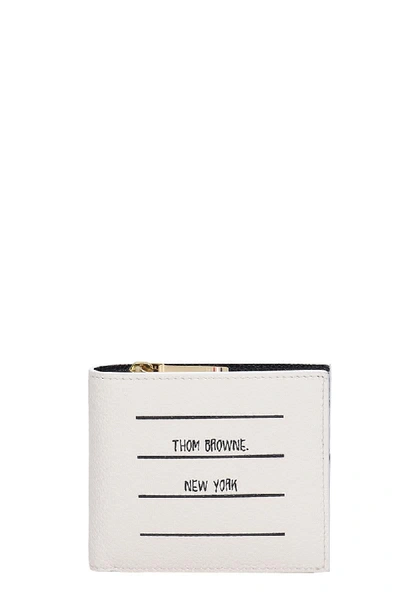 Thom Browne Wallet In White Leather