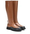 TOD'S LEATHER KNEE-HIGH BOOTS,P00414193