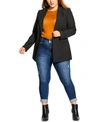 CITY CHIC TRENDY PLUS SIZE PINSTRIPED JACKET