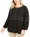 BELLDINI PLUS SIZE EMBELLISHED TOP