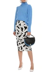 Diane Von Furstenberg Woman Beatrice Wool And Cashmere-blend Turtleneck Sweater Light Blue In Light Blue