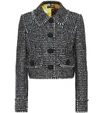 DOLCE & GABBANA HOUNDSTOOTH WOOL-BLEND JACKET,P00401023