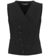 DOLCE & GABBANA WOOL AND SILK-BLEND VEST,P00408882