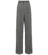 DOLCE & GABBANA WOOL-BLEND TWILL RELAXED PANTS,P00408909