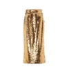 DOLCE & GABBANA SEQUINED PENCIL SKIRT,P00408917