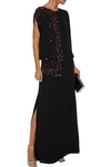 LANVIN DRAPED EMBELLISHED SILK GOWN,3074457345621217239