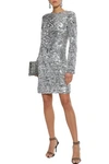 SONIA RYKIEL SONIA RYKIEL WOMAN SEQUINED TULLE MINI DRESS SILVER,3074457345620723660