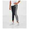 Adidas Originals 3 Stripes Tight Cotton Leggings In Black