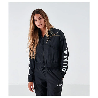 Puma Women's Chase Woven Jacket In Black
