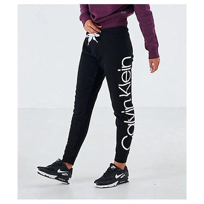 Calvin Klein Women's Logo Jogger Pants In Black