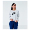 Nike Women's Sportswear Essential Fleece Crew Sweatshirt In Grey