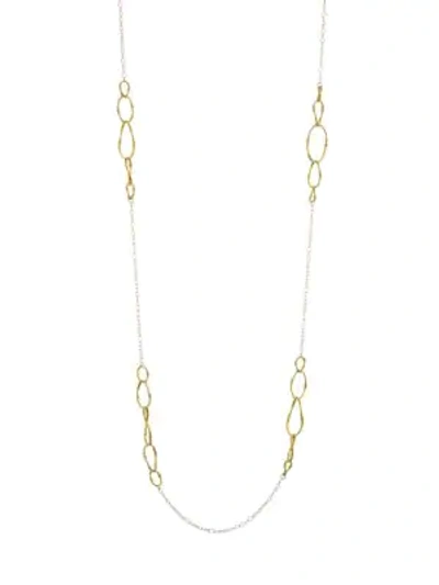 Marco Bicego Marrakech Onde 18k Yellow Gold Coil & Rolo Link Medium Chain Necklace