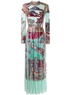Pucci Sequinned Evening Gown In Blue